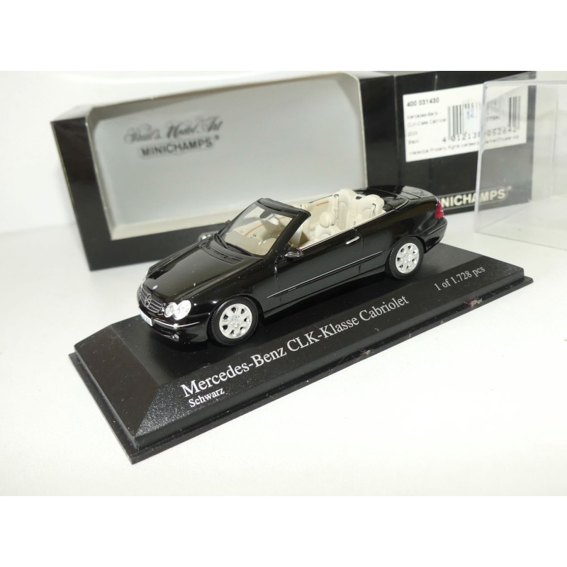 MERCEDES CLK CABRIOLET 2003 Noir MINICHAMPS 1:43