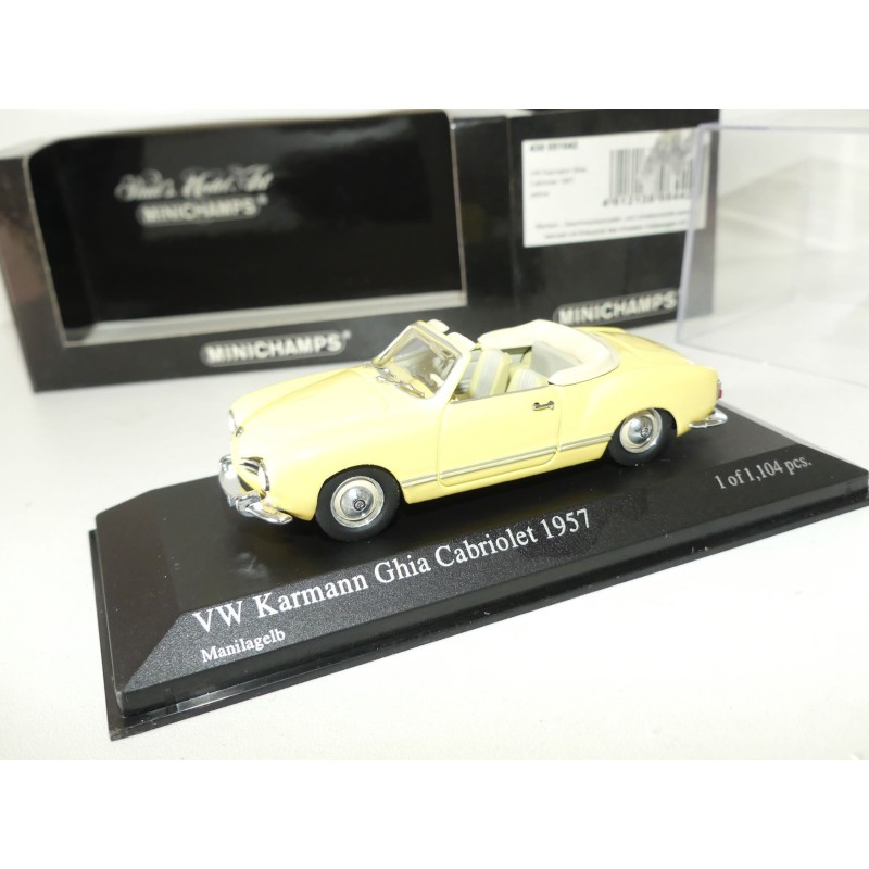VW KARMANN GHIA CABRIOLET 1957 Jaune MINICHAMPS 1:43