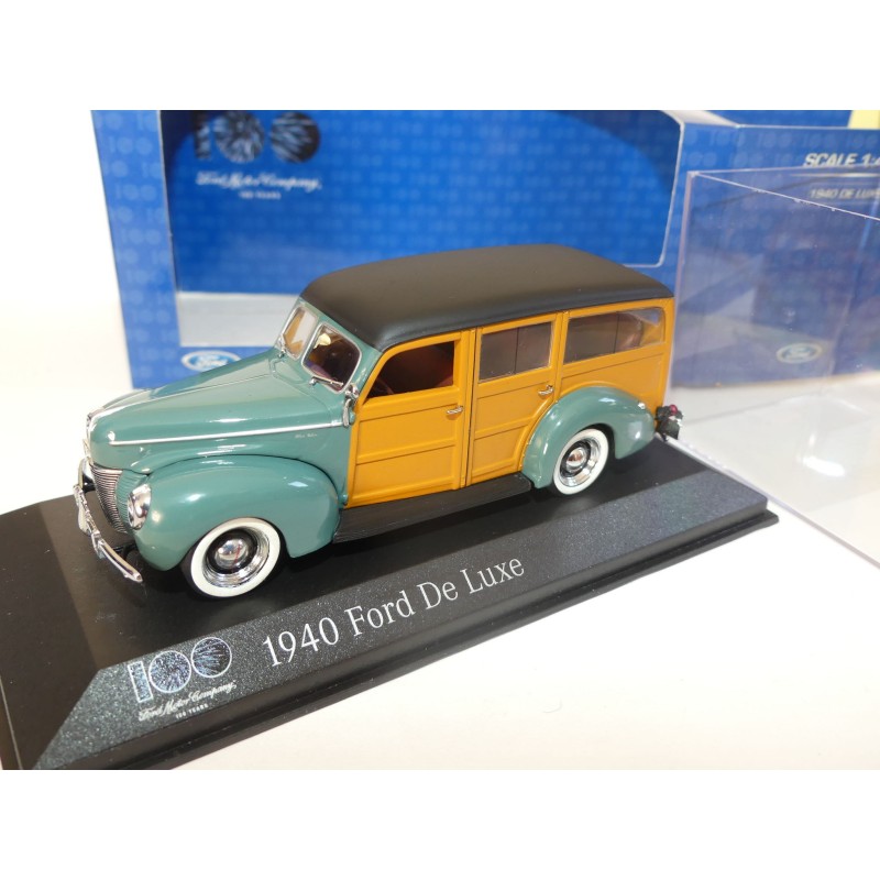FORD DE LUXE WOODY 1940 Vert MINICHAMPS 1:43