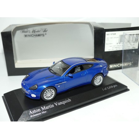 ASTON MARTIN VANQUISH 2002 Bleu MINICHAMPS 1:43