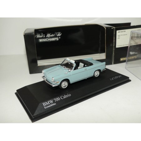 BMW 700 CABRIOLET Bleu MINICHAMPS 1:43