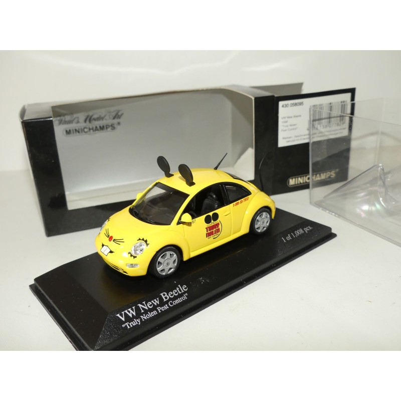VW NEW BEETLE 1998 Jaune Truly Nolen Pest Control MINICHAMPS 1:43