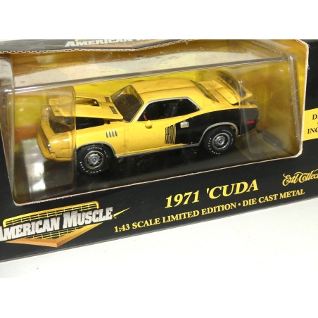 CUDA 1971 Jaune AMERICAN MUSCLE ERTL COLLECTIBLE 1:43
