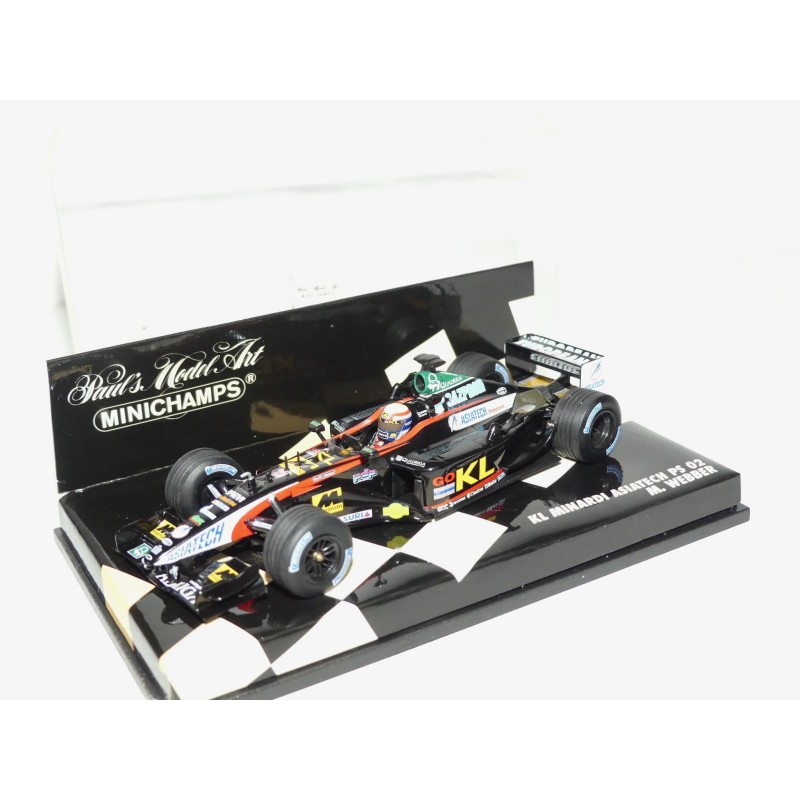 KL MINARDI ASIATECH PS 02 2002 M. WEBBER MINICHAMPS 1:43 Arrivée 16ème