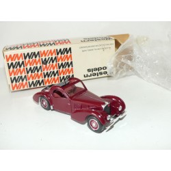 BUGATTI 57 ATALANTE DECOUVRABLE Bordeaux KIT Réalisé sur base SOLIDO 1:43