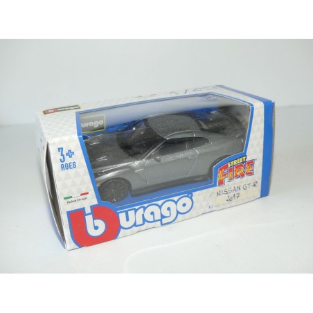 NISSAN GT-R 2017 Gris BURAGO 1:43