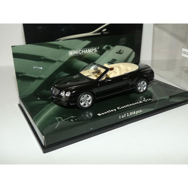 BENTLEY CONTINENTAL GTC 2006 Noir MINICHAMPS 1:43