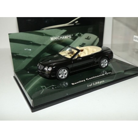 BENTLEY CONTINENTAL GTC 2006 Noir MINICHAMPS 1:43