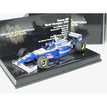 WILLIAMS RENAULT FW18 GP 1996 D. HILL MINICHAMPS 1:43 boitage world champion