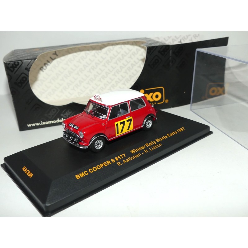 AUSTIN MINI COOPER NÂ°177 RALLYE MONTE CARLO 1967 IXO RAC086 1:43 1er