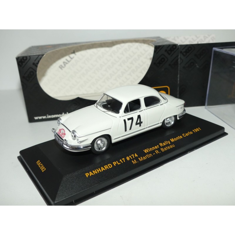 PANHARD PL17 N°174 RALLYE MONTE CARLO 1961 IXO RAC082 1:43 1er