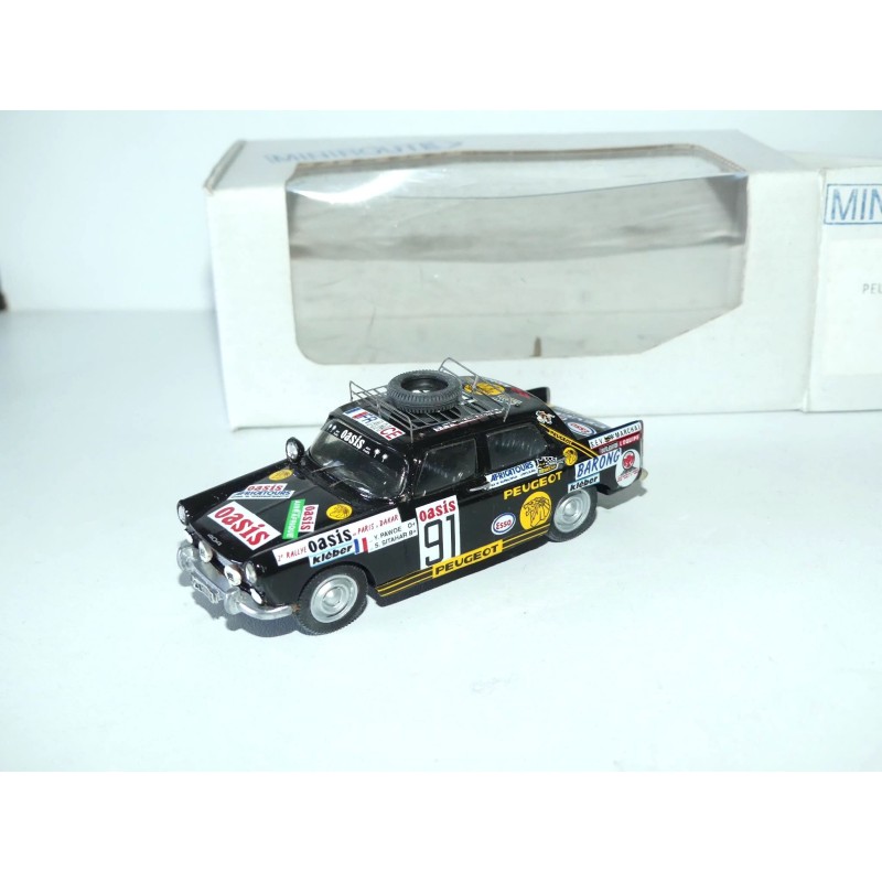 PEUGEOT 404 N°91 RALLYE A DAKAR 1980 MINIROUTE 1:43