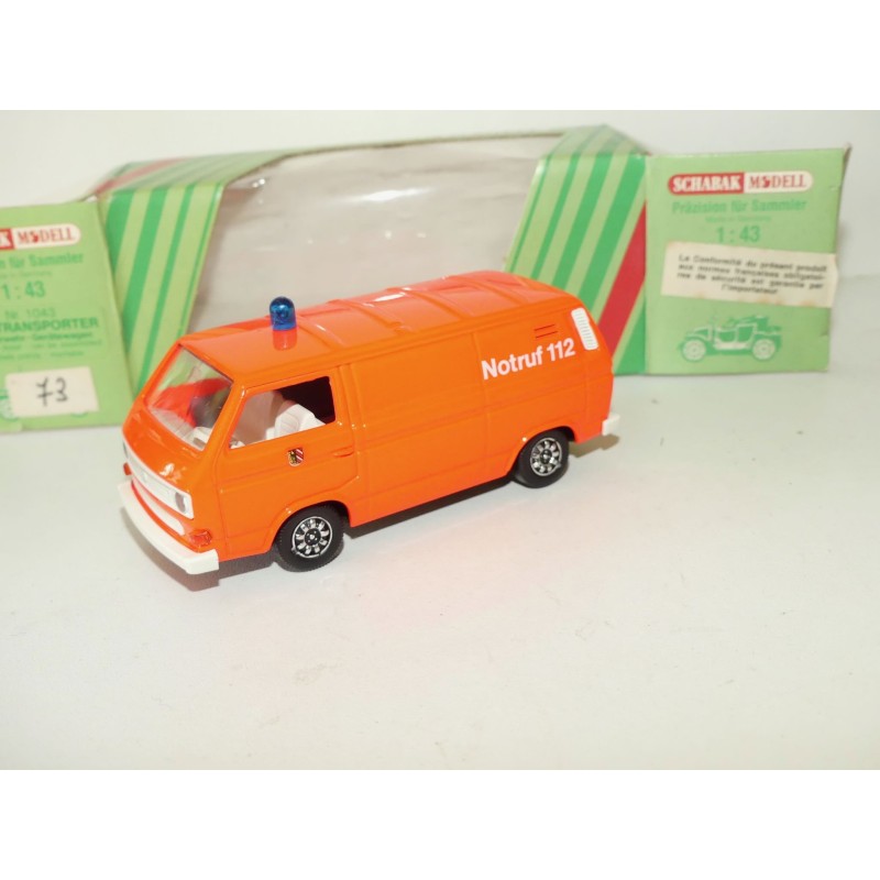 VW TRANSPORTER POMPIERS SCHABAK 1043 1:43