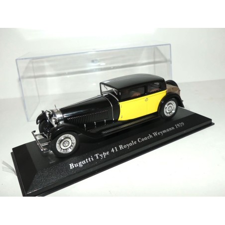 BUGATTI TYPE 41 ROYALE COACH WEYMANN 1929 Noir et Jaune ALTAYA 1:43