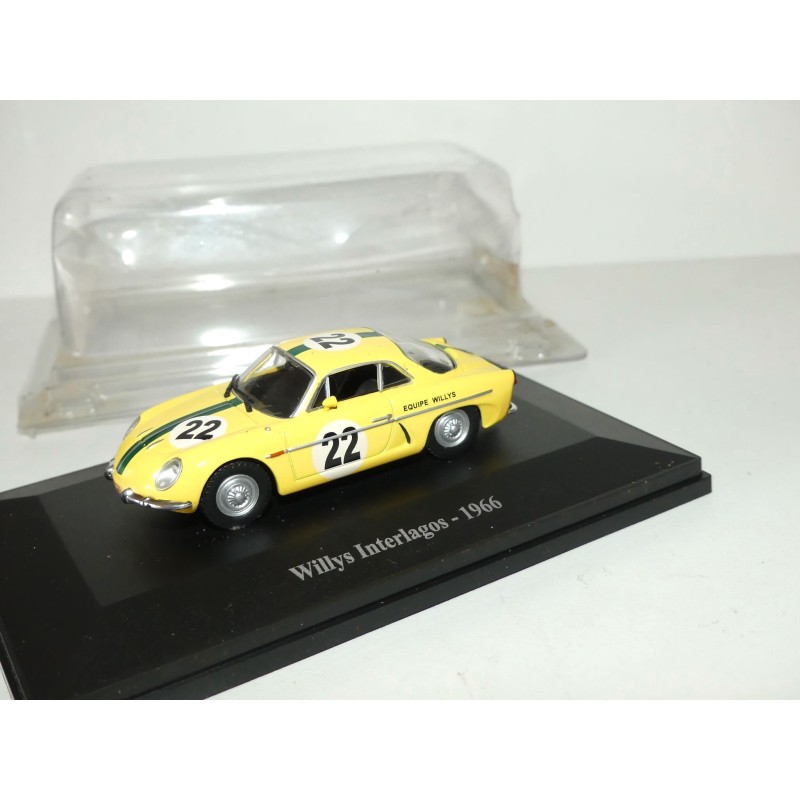 RENAULT ALPINE WILLYS INTERLAGOS 1966 NÂ°22 de B. CLEMENTE Jaune ELIGOR HACHETTE 1:43