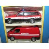 LOT DE 3 VEHICULES DE POMPIERS MERCEDES VW CARARAMA 1:43