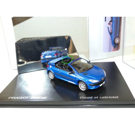 PEUGEOT 206 CC Bleu NOREV 1:43 imperfection