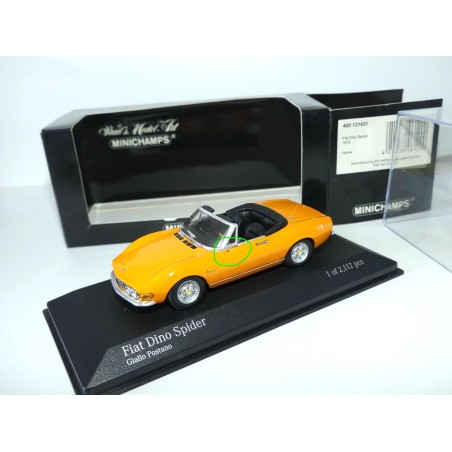 FIAT DINO SPIDER 1972 Orange MINICHAMPS 1:43 imperfection