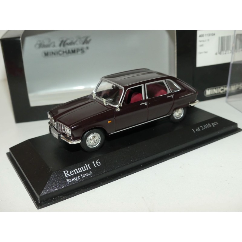 RENAULT 16 1965 Rouge Foncé MINICHAMPS 1:43