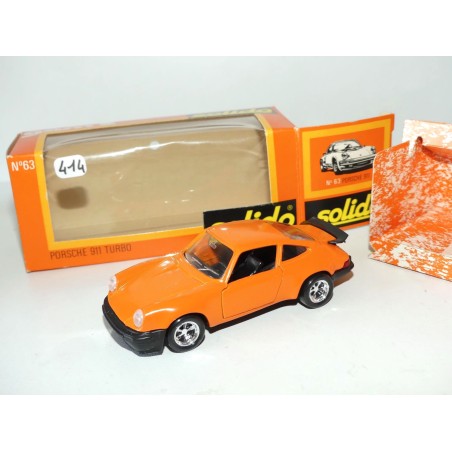 PORSCHE 911 TURBO Orange SOLIDO GAM2 N°63 1:43