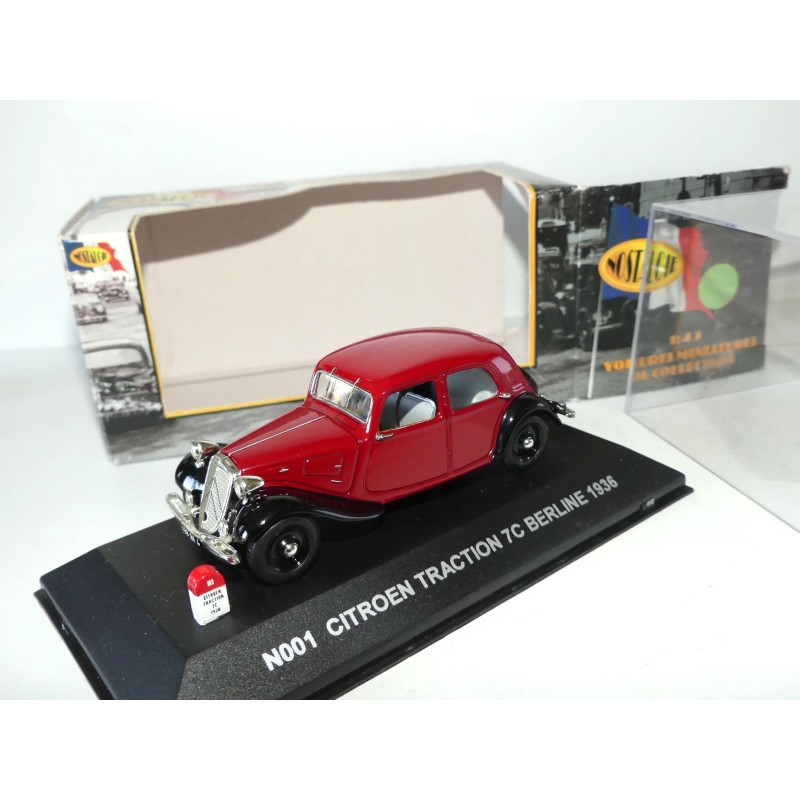 CITROEN TRACTION 7C BERLINE 1936 Bordeaux et noir NOSTALGIE N001 1:43