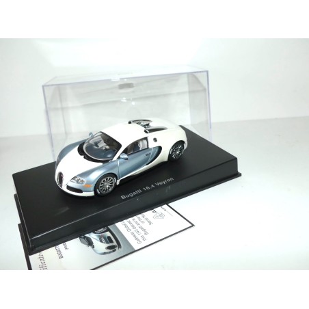 BUGATTI EB 16.4 VEYRON Blanc et Bleu AUTOART 1:43