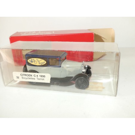 CITROEN C4 FOURGONNETTE BICYCLETTES TERROT 1930 Bleu et Gris DUBRAY 25 1:43